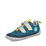 Affenzahn Barfußschuh Knit Happy mit Klettverschluss Vegan rutschfest Flexibel Reflektierend für den Sommer in Größe 21-32 Pinguin - Blau 21 - 1